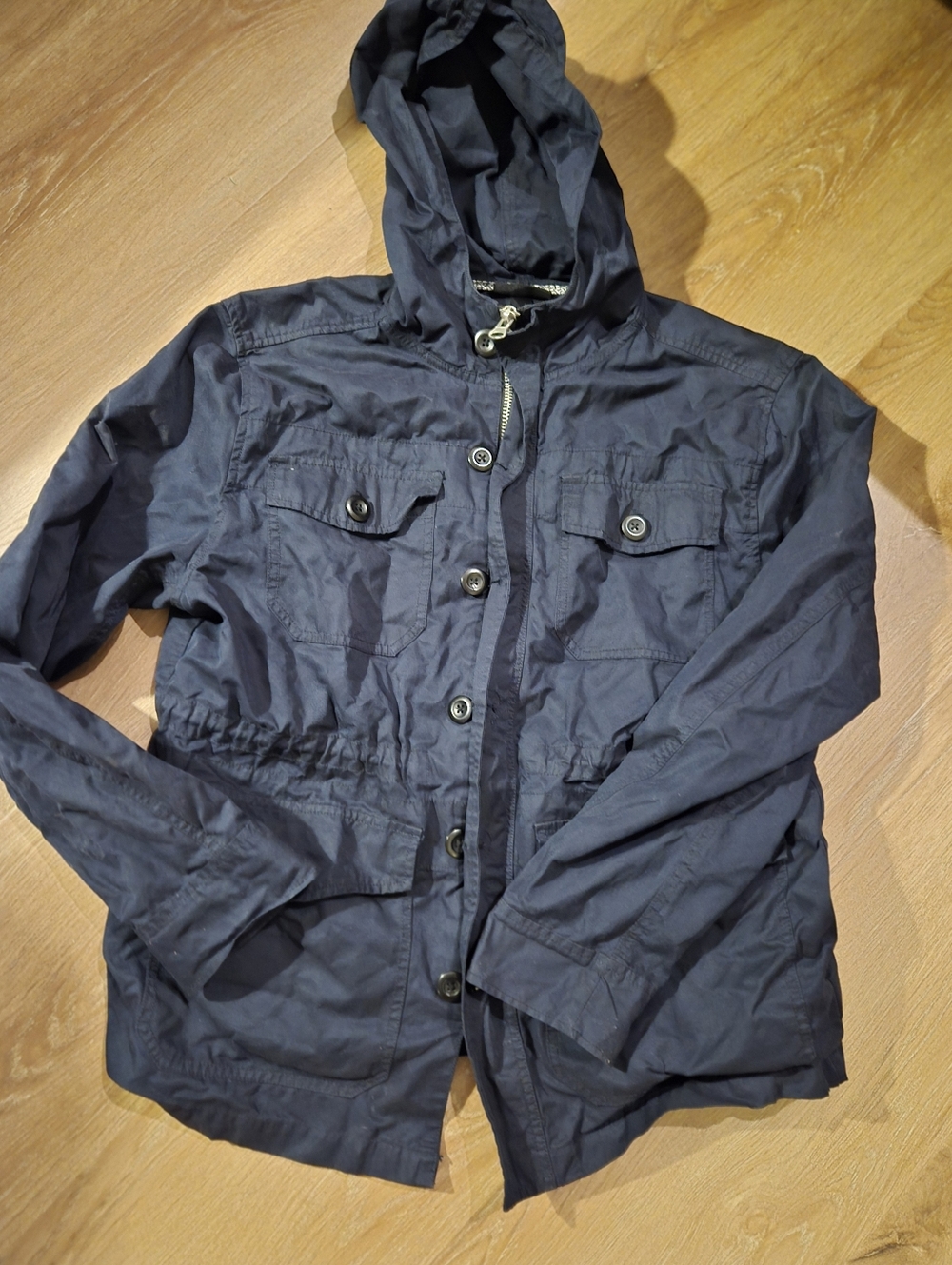 Odin New York Men's Hooded Casual Jacket - Navy Blue